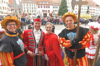 Gaudi zum 11.11. auf dem Freiberger Obermarkt -
