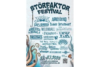 Geheimnis gelüftet: Diese Bands kommen zum internationalen Störfaktor-Festival nach Zwickau - Ein Line-Up, das die Fans begeistert: Der Flyer zum Zwickauer Störfaktor-Festival 2025.