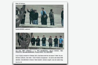 Geleakter Geheimbericht: Was hat das rätselhafte Dreieck im NSU-Fall zu bedeuten? - 2013, als in München der NSU-Prozess begann, starb mit Erich Priebke ein SS-Mann, der im Zweiten Weltkrieg an Erschießungen beteiligt und in Italien als Kriegsverbrecher zu lebenslanger Haft verurteilt worden war. Die "Nationalen Sozialisten Chemnitz" ehrten Priebke in dessen Todesjahr am Chemnitzer Opernplatz.