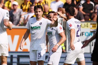 Gelingt Aue-Trainer Härtel gegen Alemannia Aachen der erste Sieg? „Jeder brennt darauf“ - Im Hinspiel gewannen die Veilchen relativ glücklich mit 2:1 dank gnadenloser Effizienz von Torjäger Marcel Bär.