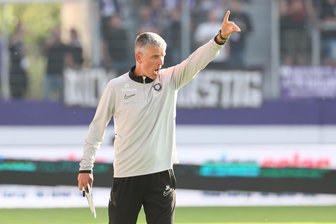 Generalprobe des FC Erzgebirge Aue im Youtube-Livestream – aber ohne einen Neuzugang - Aue-Cheftrainer Jens Härtel.