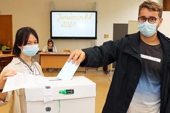 Generalprobe für Erstwähler - Juniorwahl am Werdauer Humboldt-Gymnasium.