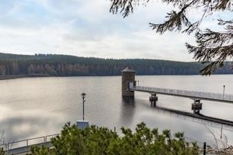 Genügend Platz in den Talsperren der Region - Die Talsperre Cranzahl ist derzeit nur geringfügig angestaut. 