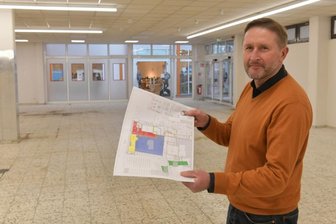 Gerberpassage: Penny-Areal soll ab März hergerichtet werden - Uwe Krause im ehemaligen Penny-Markt in der Gerberpassage. Ende 2022 soll hier wieder ein Lebensmittelhändler einziehen.