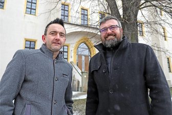 Gerichtstermin verschoben: Was wird aus dem Hochwasserrückhaltebecken in Bobritzsch-Hilbersdorf? - Die Bürgermeister von Bobritzsch-Hilbersdorf René Straßberger (l.) und Mulda Michael Wiezorek waren enttäuscht von der Terminverschiebung.