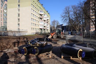 Gewandhausstraße in Zwickau: Entscheidender Abschnitt bei Baumaßnahme zur Energieversorgung - Um die Versorgungssicherheit im Stadtzentrum zu erhöhen, erneuert die ZEV 270 Meter Fernwärmetrasse und drei unterirdische Verteilbauwerke.