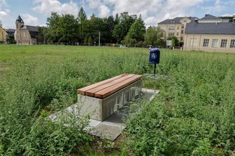 Glauchau: Breite Straße wird wieder freigegeben - An der Wilhelmstraße ist eine Grünanlage entstanden.