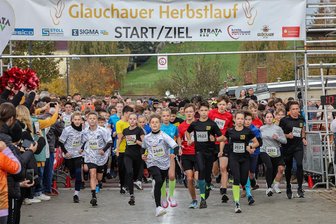 Glauchauer Herbstlauf: 40 Teams beim „Freie Presse“-Firmenlauf am Start - Punkt 10.13 Uhr fiel der Startschuss zum „Freie Presse“-Firmenlauf über 3,2 Kilometer. 40 Team waren am Start.