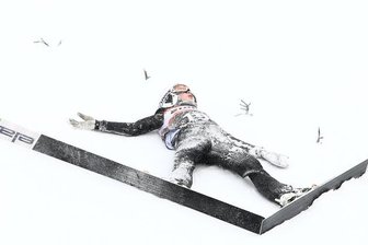 Gold trotz Bruchlandung - Matti-Ben Thumser vom SSV Geyer ist im Probedurchgang einmal gestürzt, ließ sich im Wettkampf dann aber nicht beirren.