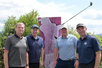 Golf im Erzgebirge: Wie einem Amateur ein herausragendes Ergebnis gelingt - Haben beim jüngsten Turnier in Bad Schlema die besten Ergebnisse erzielt: Matthias Jancic, Markus Krauß, Andreas Lang und Roman Leibiger (v. l.).