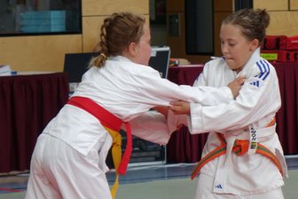 Gornauer Judoka melden sich mit drei Goldmedaillen zurück - Alba Beyer (rechts) glänzte in Adorf mit drei Siegen.