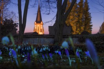 Gotteshaus strahlt in der Morgensonne - 