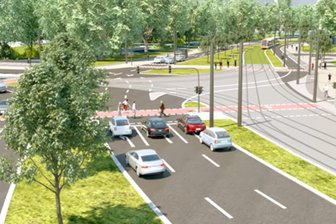 Großbaustelle in Chemnitzer Innenstadt: Sperrungen ab 2. Februar - So soll der Falkeplatz nach den Bauarbeiten aussehen.