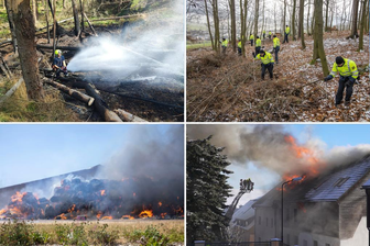 Große Feuer, gefährliche Köder und falsche Ärzte: Spektakuläre Blaulichteinsätze im Erzgebirge 2022 - 