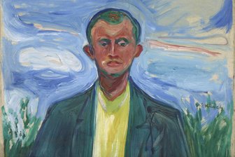 Große Sonderschau in Dresden bringt Edvard Munch und Paula Modersohn-Becker lebensgroß zusammen - Edvard Munch: „Selbstbildnis vor blauem Himmel“.