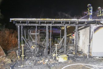 Großeinsatz wegen Schuppenbrand -