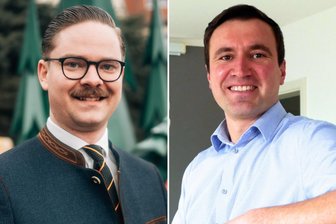 Grünhainichen: Toni Geisler will erster AfD-Bürgermeister im Erzgebirge werden - Die zwei Bewerber der Bürgermeisterwahl in Grünhainichen: Toni Geisler (AfD, links) und Robert Arnold (parteilos).