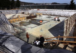 Baustelle Hallenbad Schwarzenberg