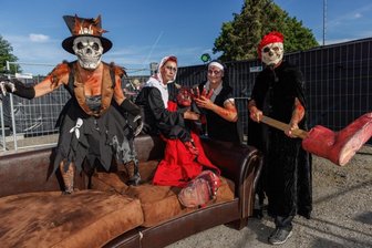 Gruseln ausdrücklich erwünscht: Horrorstimmung im Bärensteiner Waldstadion - 