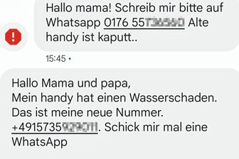 Gut, dass du dich meldest ... - Per SMS: Liebe Grüße von bösen Menschen.