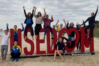 Gute Laune am Ostseestrand -