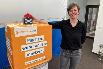 Gute Vorsätze fürs neue Jahr? In Freiberg, Oederan, Mittweida und Roßwein können Sie sich engagieren - Anne-Kathrin Gericke, die Koordinatorin von „Ehrensache.Jetzt“ in Mittelsachsen, beim Start der Plattform im März 2022.
