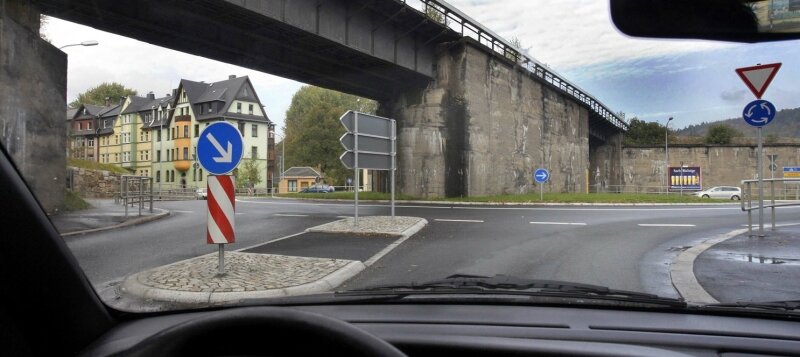 Kreisverkehr in Schwarzenberg