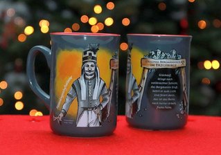 Die mittlerweile zehnte Edition der Freiberger Christmarkttasse ziert ein Hüttenknappschaftsältester.