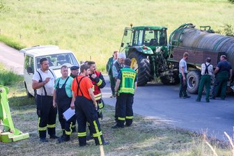 Hänger mit Flüssigdünger umgekippt - 