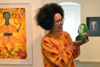 Hainichen: Lesezeit im Hause Gellert - Jusche Fret zeigte ihre Bilder und Figuren schon im Frühjahr 2020 im Gellert-Museum in Hainichen.