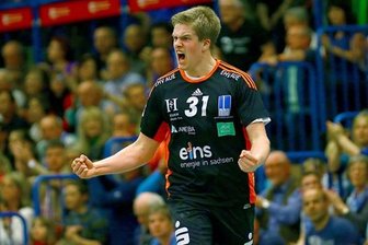 Die Emotionen müssen raus. Dadi Runarsson in Jubelpose. 