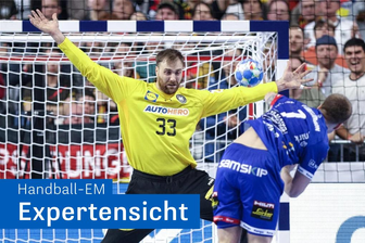 Handball-EM aus Expertensicht: Weshalb die Isländer im Spiel gegen Deutschland schwarzgesehen haben - Der überragende Andreas Wolff pariert den Wurf von Viggo Kristjansson.