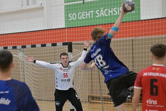 Handball: ZHC Grubenlampe macht es im Pokal-Achtelfinale lange spannend - Torhüter Vincent Hupfer war am Samstag einer der Erfolgsgaranten für den ZHC Grubenlampe.