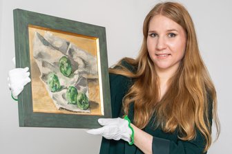 Happy End im Ringen um die leitende Stelle im Kunstmuseum Erich Ohser in Plauen - Sarah Kühnel präsentiert eine Seltenheit – ein Ölgemälde von Erich Ohser.
