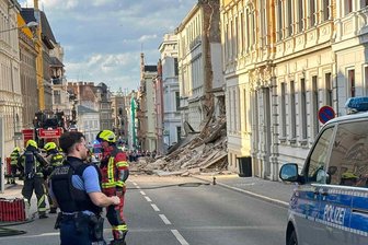 Haus in Görlitz eingestürzt - Tote oder Verletzte? - Das Haus stand in einer Straße unweit des Bahnhofs von Görlitz. 