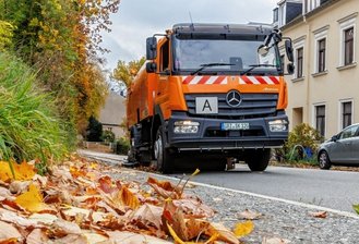 Herbstreinigung in Kreisstadt gestartet - Die Herbstreinigung dauert rund vier Wochen.
