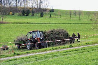Hier werden im Raum Annaberg Hexenfeuer vorbereitet - Auch in Thum wird wieder ein Hexenfeuer vorbereitet. 