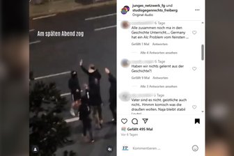 Hitlergruß und Nazi-Parolen: Was das Instagram-Video aus Freiberg über Rechtsextremismus in Sachsen zeigt - Das „Junge Netzwerk Freiberg“ teilt auf Instagram ein Video, das den Vorfall in Freiberg zeigen soll.