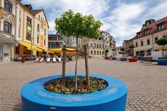 Hitlergruß und Schlägerei auf Meeraner Teichplatz: Polizei sucht Zeugen - Auf dem Meeraner Teichplatz soll es Freitagabend eine Schlägerei gegeben haben.