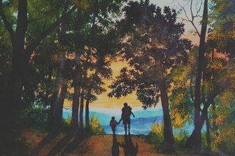 Hobbykünstlerin liebt den weiten Blick - Dieses Motiv ist am Lac d'Annecy in Frankreich entstanden.