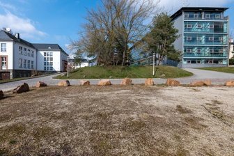 Hochschulbibliothek: Bau verzögert sich - Die neue Hochschulbibliothek Mittweida soll in diesem Areal zwischen Am Schwanenteich und Leisniger Straße entstehen.