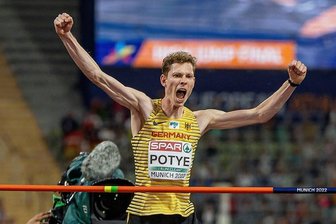 Hochspringer Tobias Potye: Selbstbewusst zu Silber - Tobias Potye hat 2,27 Meter überquert. 