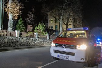 Holzhütte in Stollberg fängt Feuer -
