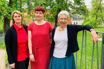Hospizarbeit im Erzgebirge: Wieviel Humor verträgt der Tod? - Sind der Kopf des Ambulanten Hospiz- und Palliativberatungsdiensts „Zion“ in Aue: Sylvia Korb, Melanie Schmidt und Angela Breitfeld (v. l.). Innerhalb von 15 Jahren haben sie ein stabiles Netzwerk von Sterbebegleitern für die Region aufgebaut.