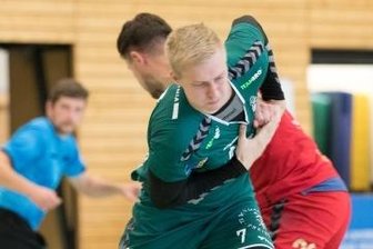 HSG-Dachse mit zwei Gesichtern - Durchgesetzt: Nico Bertus im Test gegen Pirna. Allerdings verletzte sich der Neuzugang aus Altenburg später schwer.