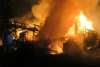 Hund stirbt bei Schuppenbrand in Lauter -