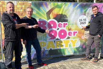 Hurricane-Discothek feiert Geburtstag: Kultparty in Penig zieht Hunderte an - Jens Görke (v.l.), Heiko Dehn und Danilo Döhling sind die Macher der 80er- und 90er-Party.