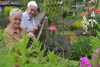 "Ich wollte ein Landrat zum Anfassen sein" - In der Gartenanlage "Waldfrieden" in Freiberg sind Christiane und Eberhard Löffler oft anzutreffen. "Unser Garten bringt uns die nötige Ausarbeitung", meinen die beiden Ruheständler. 