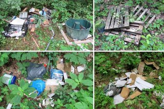 Illegale Müllkippe zwischen Neukirchen und Jahnsdorf entdeckt - Unbekannte haben in einem Waldstück zwischen Neukirchen und Jahnsdorf illegal Müll entsorgt.