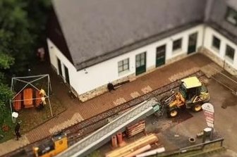Imagefilm über Region wird zur Knobelaufgabe - Schöne Ansichten, gespickt mit Alltagsszenen wie hier vom Baugeschehen am Röhlingstolln, machen den Kurzfilm besonders. 